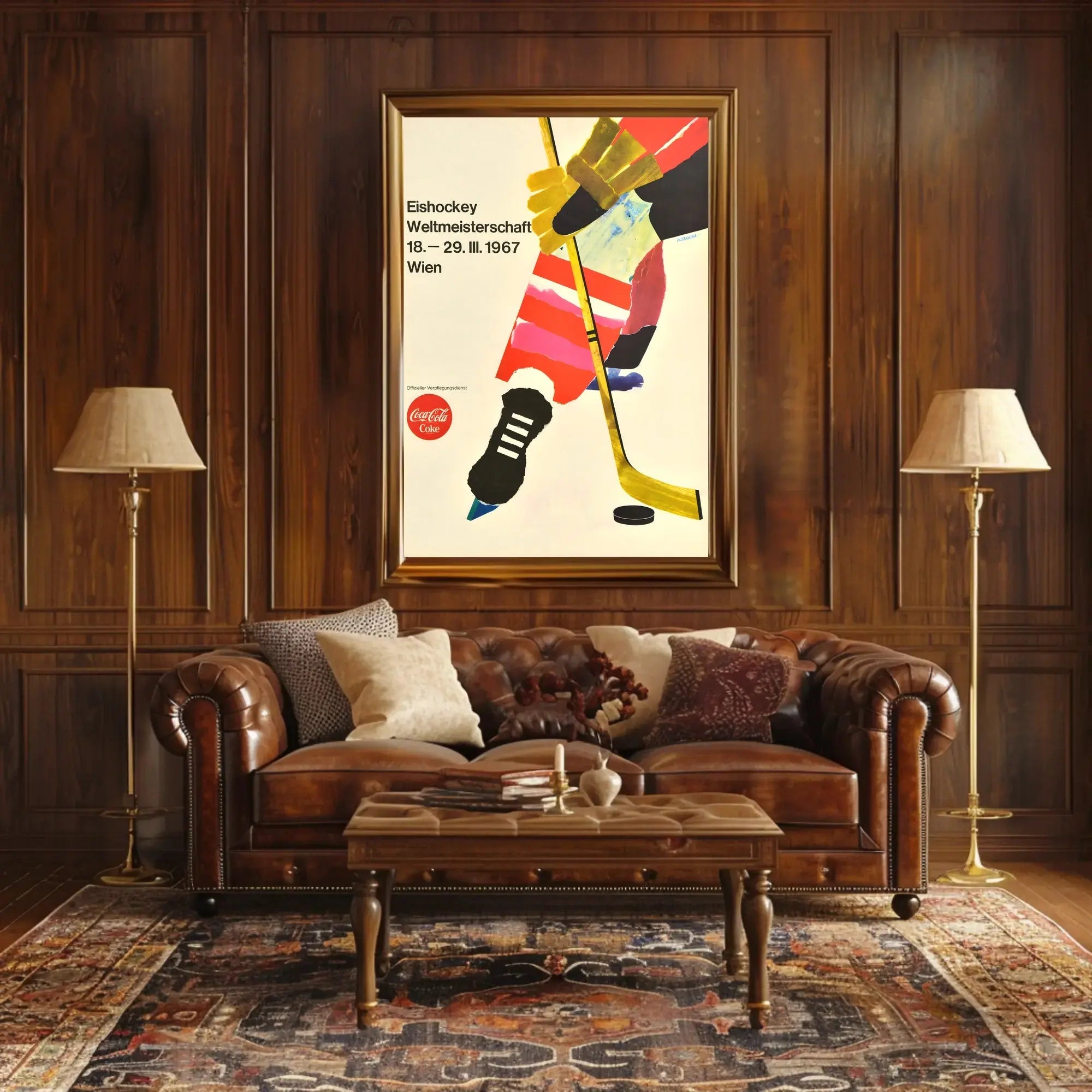 Ice Hockey Championship 1967 Artistic Sports Poster PosterGoat