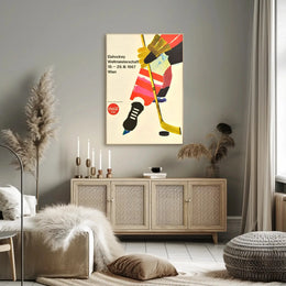 Ice Hockey Championship 1967 Artistic Sports Poster PosterGoat