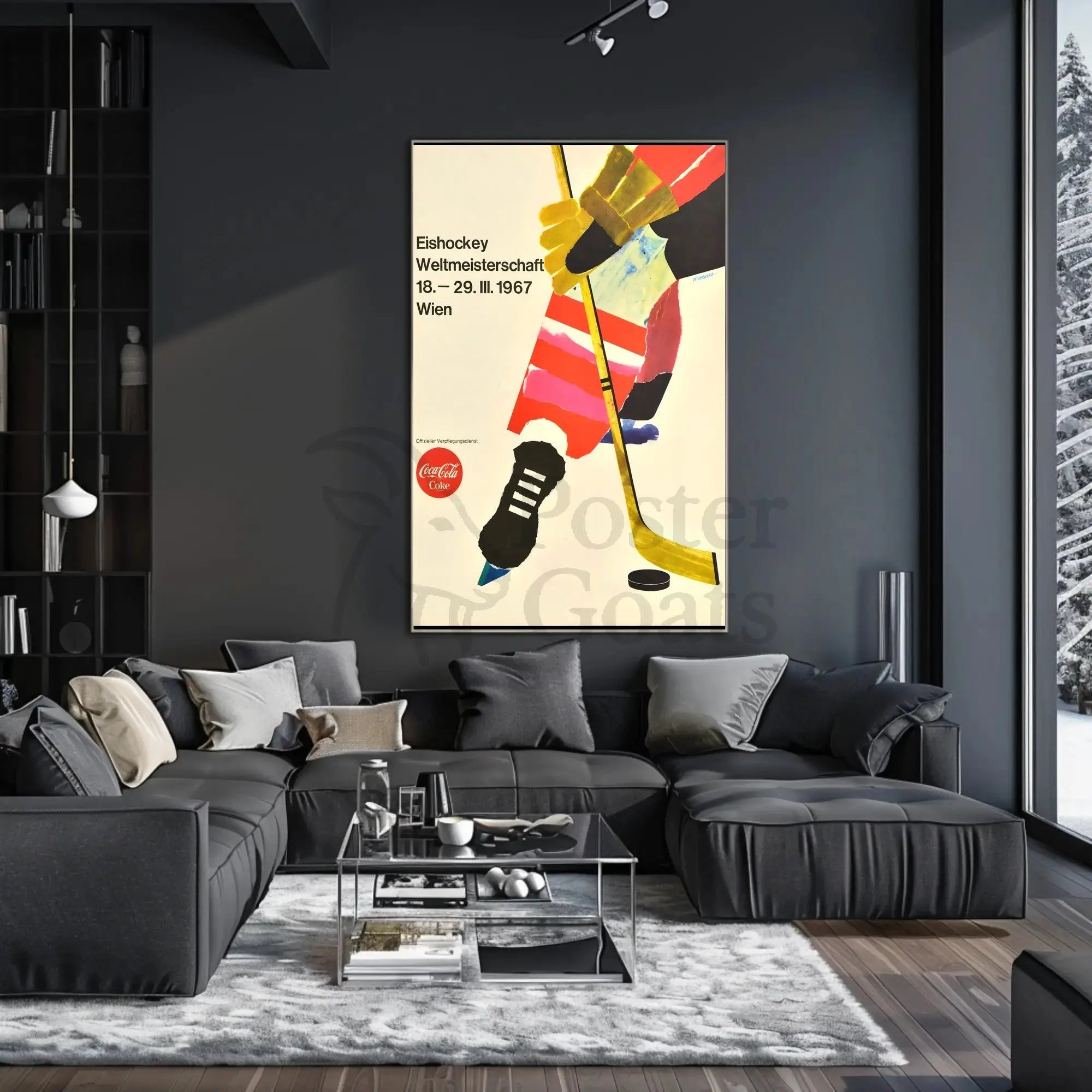 Ice Hockey Championship 1967 Artistic Sports Poster PosterGoat