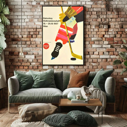 Ice Hockey Championship 1967 Artistic Sports Poster PosterGoat