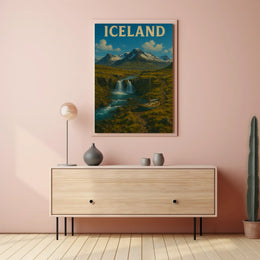 Iceland Landscape Adventure Vintage Travel Poster PosterGoat