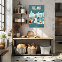 Icelandic Winter Wonderland: Reykjavik Vintage Travel Poster PosterGoat