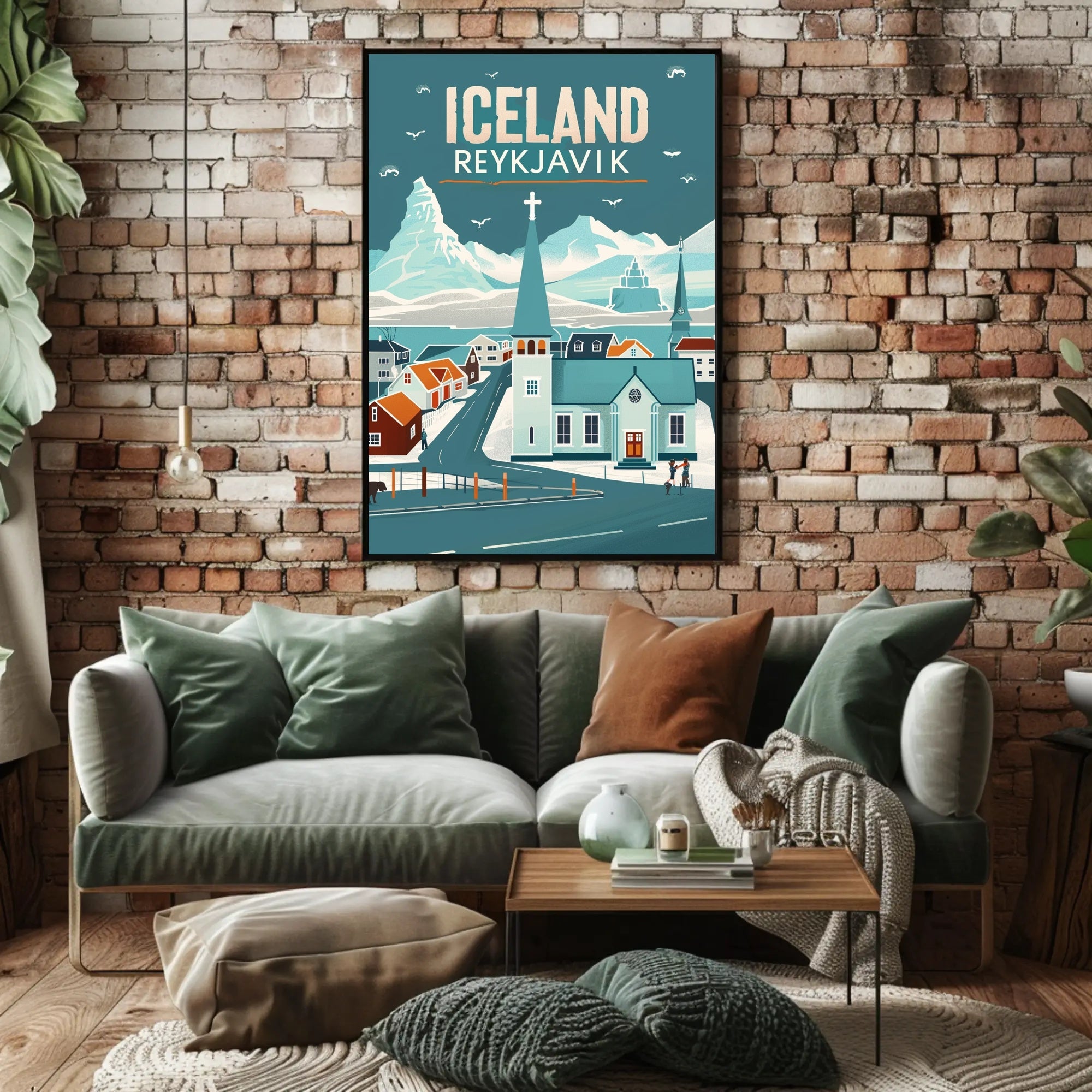 Icelandic Winter Wonderland: Reykjavik Vintage Travel Poster PosterGoat