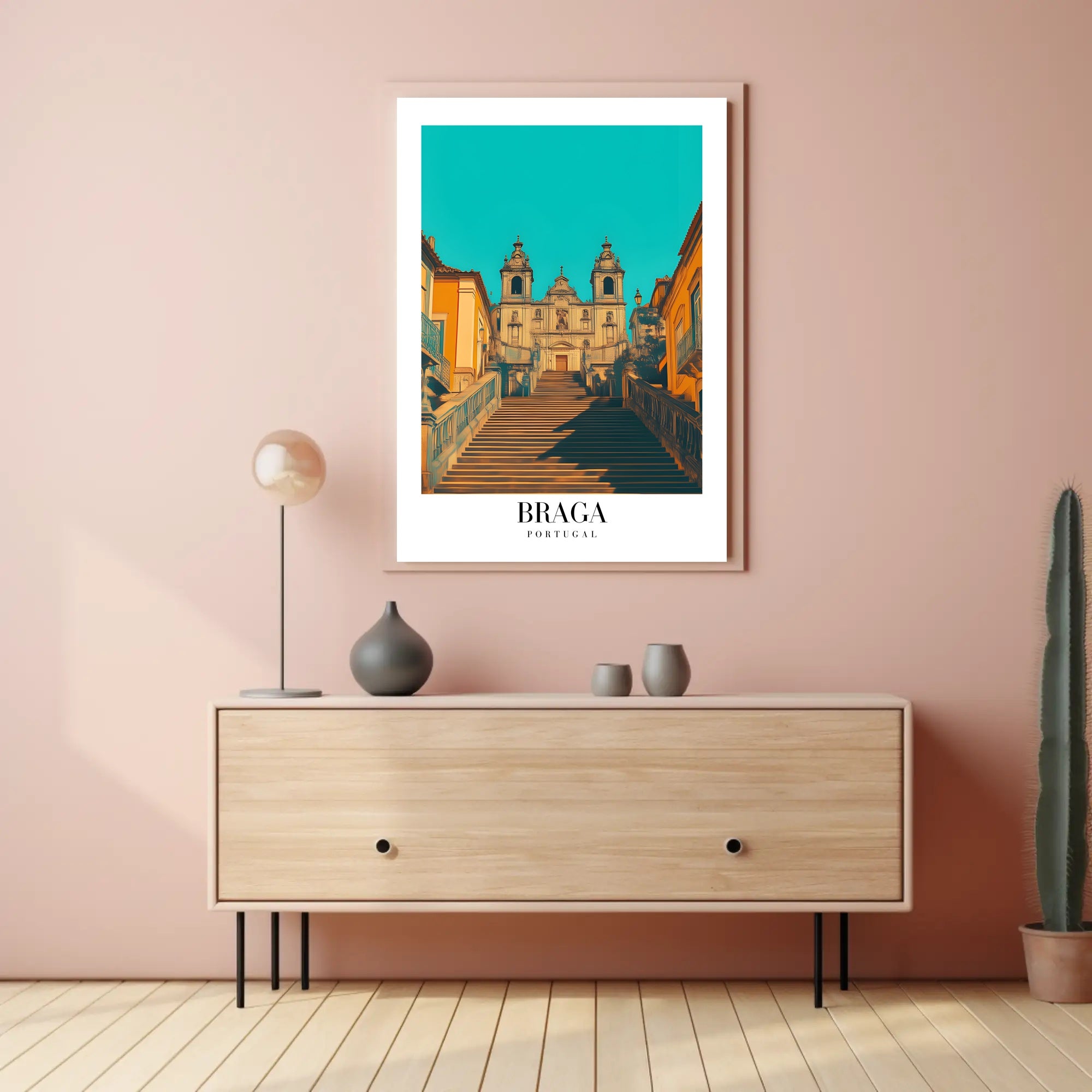 Iconic Braga Staircase Architectural Travel Poster PosterGoat