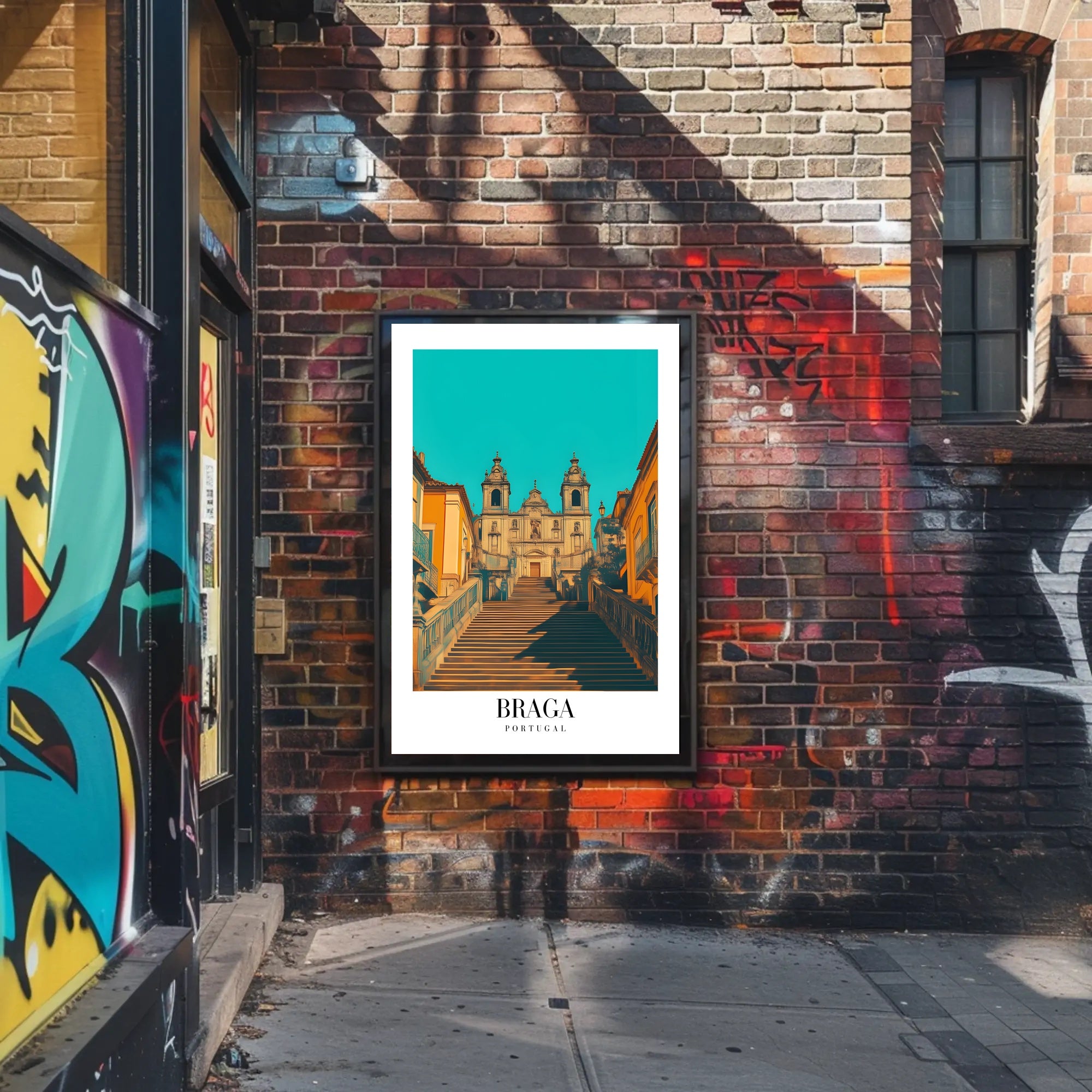Iconic Braga Staircase Architectural Travel Poster PosterGoat