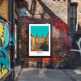 Iconic Braga Staircase Architectural Travel Poster PosterGoat