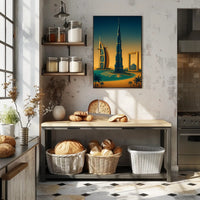 Iconic Dubai Landmarks Wall Art Print PosterGoat