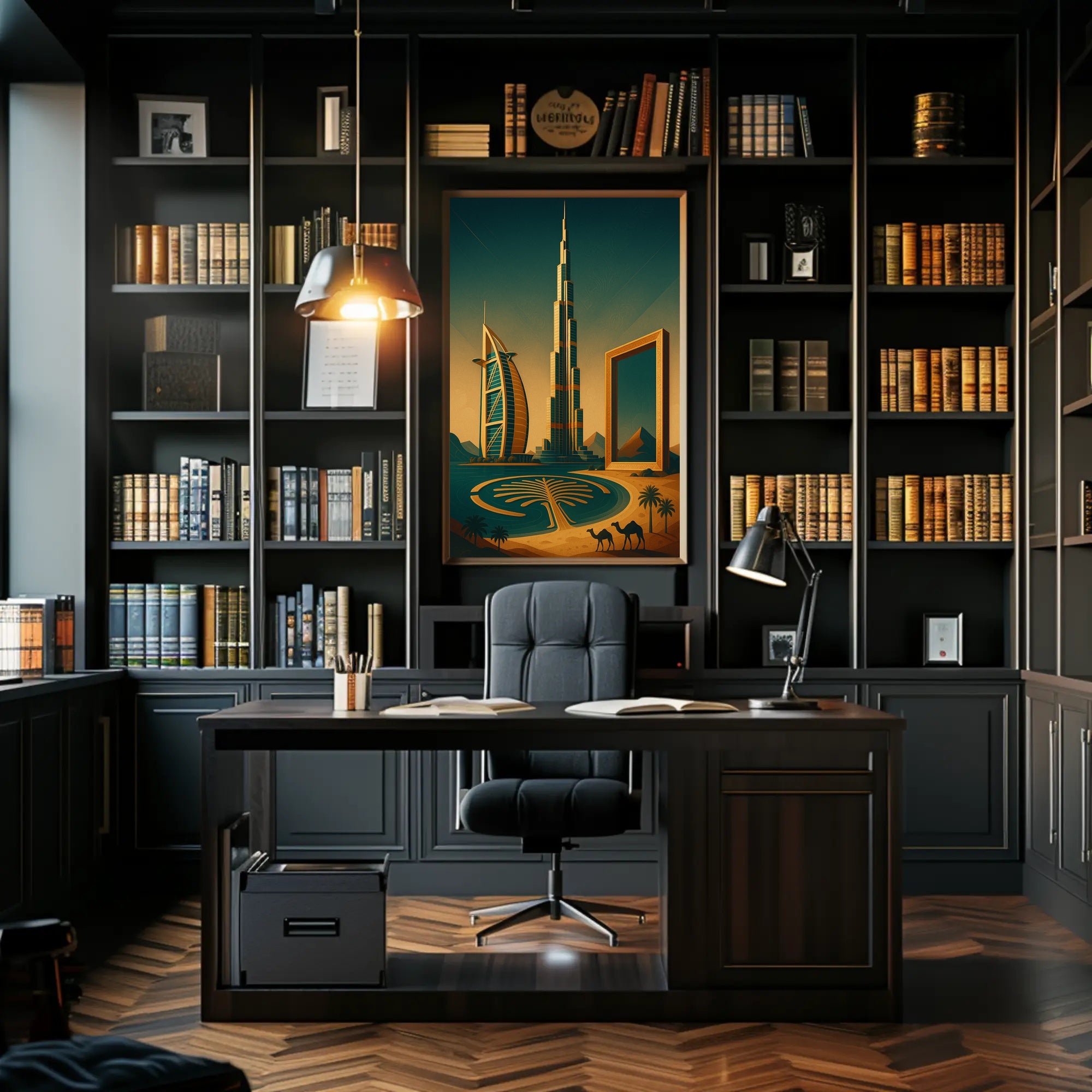 Iconic Dubai Landmarks Wall Art Print PosterGoat