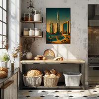 Iconic Dubai Landmarks Wall Art Print PosterGoat