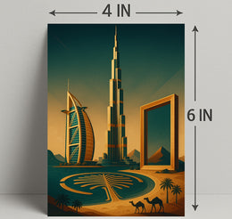 Iconic Dubai Landmarks Wall Art Print PosterGoat