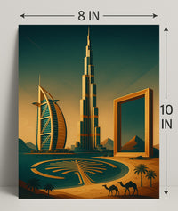 Iconic Dubai Landmarks Wall Art Print PosterGoat