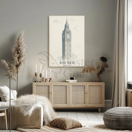 Iconic London Clock Tower Cultural or Heritage Poster PosterGoat
