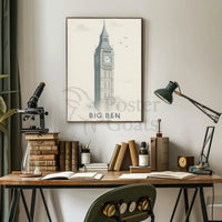 Iconic London Clock Tower Cultural or Heritage Poster PosterGoat