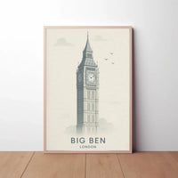 Iconic London Clock Tower Cultural or Heritage Poster PosterGoat