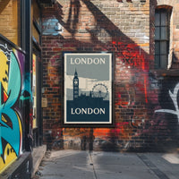 Iconic London Landmarks Vintage Travel Poster PosterGoat