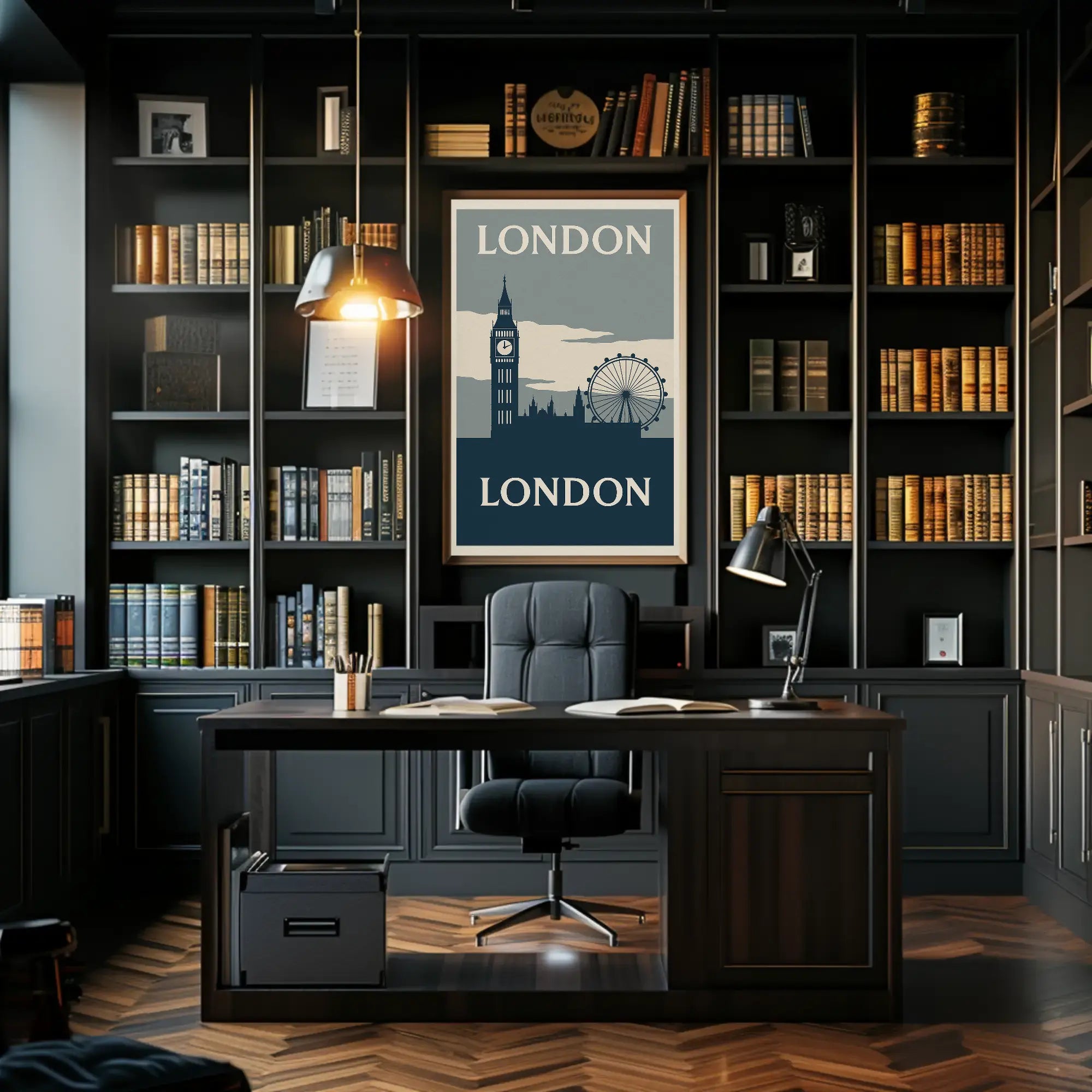 Iconic London Landmarks Vintage Travel Poster PosterGoat