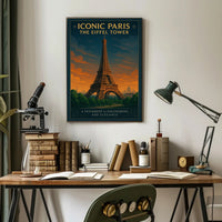 Iconic Paris Eiffel Tower Wall Art Print PosterGoat