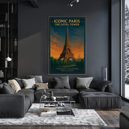 Iconic Paris Eiffel Tower Wall Art Print PosterGoat
