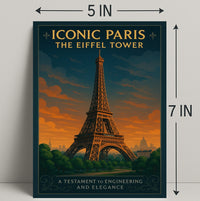 Iconic Paris Eiffel Tower Wall Art Print PosterGoat