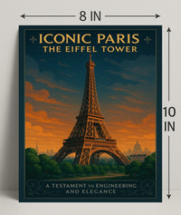 Iconic Paris Eiffel Tower Wall Art Print PosterGoat