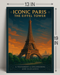 Iconic Paris Eiffel Tower Wall Art Print PosterGoat