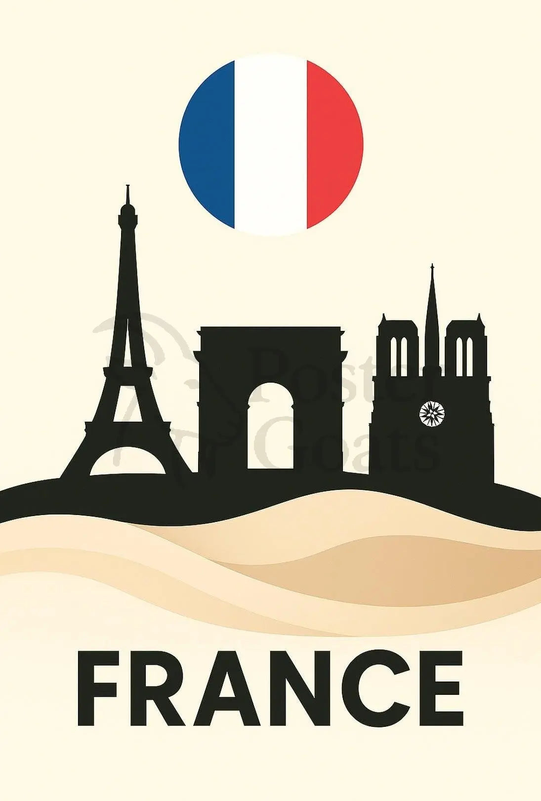 Iconic Paris Landscapes France Travel Poster PosterGoat