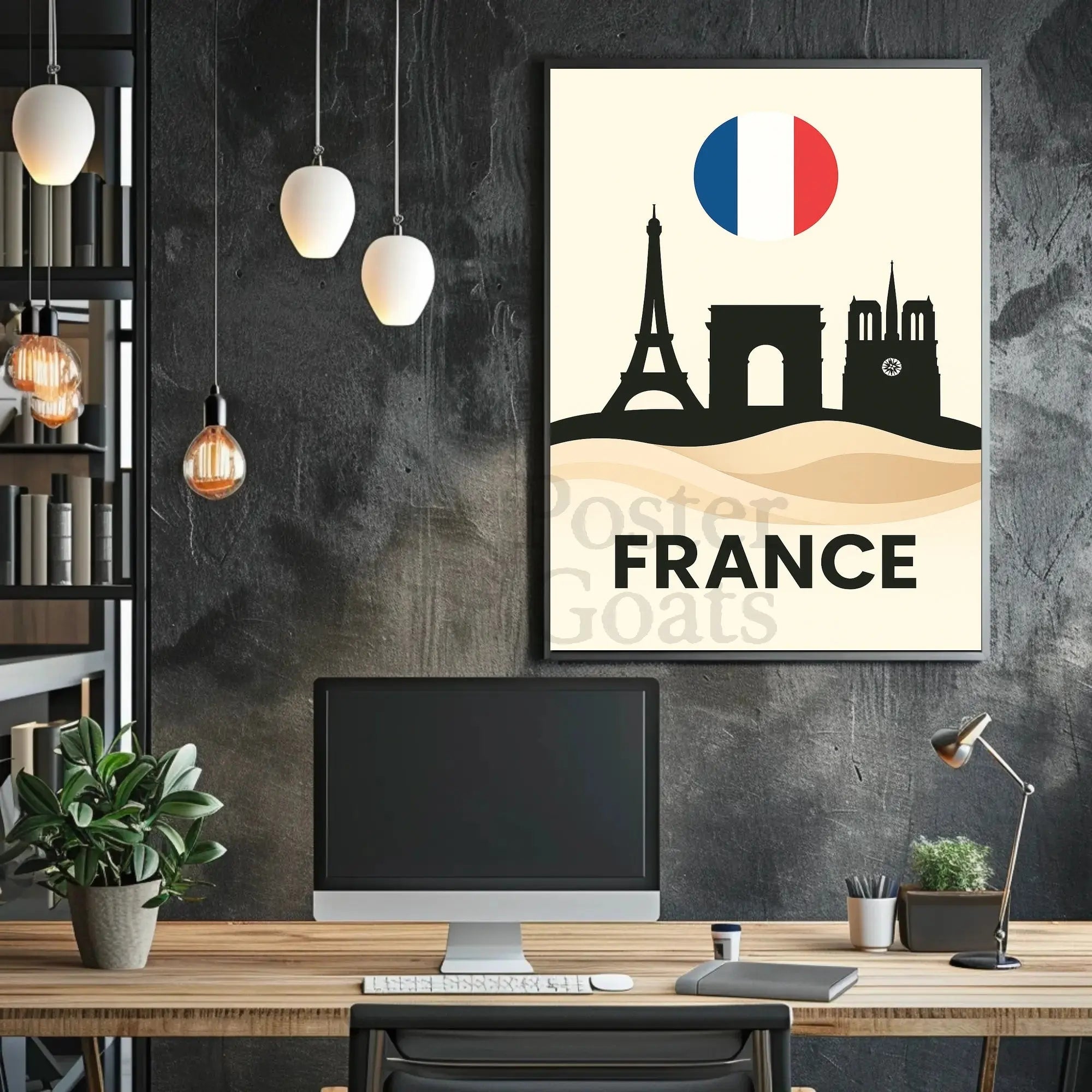 Iconic Paris Landscapes France Travel Poster PosterGoat