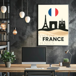 Iconic Paris Landscapes France Travel Poster PosterGoat