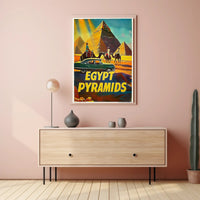 Iconic Pyramids of Egypt Vintage Travel Poster PosterGoat