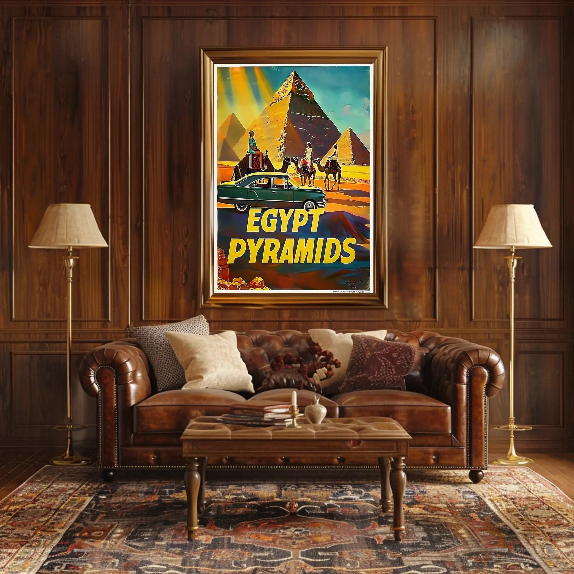 Iconic Pyramids of Egypt Vintage Travel Poster PosterGoat