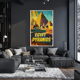 Iconic Pyramids of Egypt Vintage Travel Poster PosterGoat