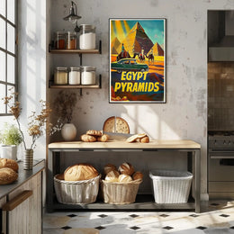 Iconic Pyramids of Egypt Vintage Travel Poster PosterGoat