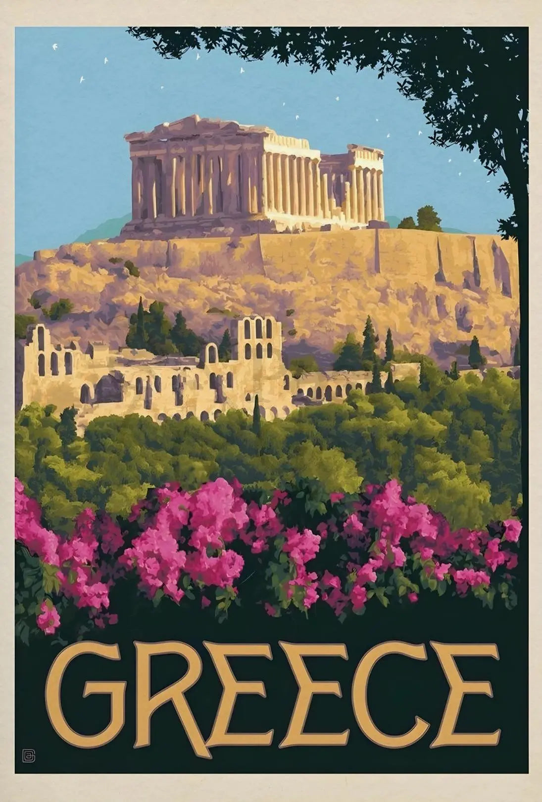 Iconic View of Acropolis Travel Poster PosterGoat