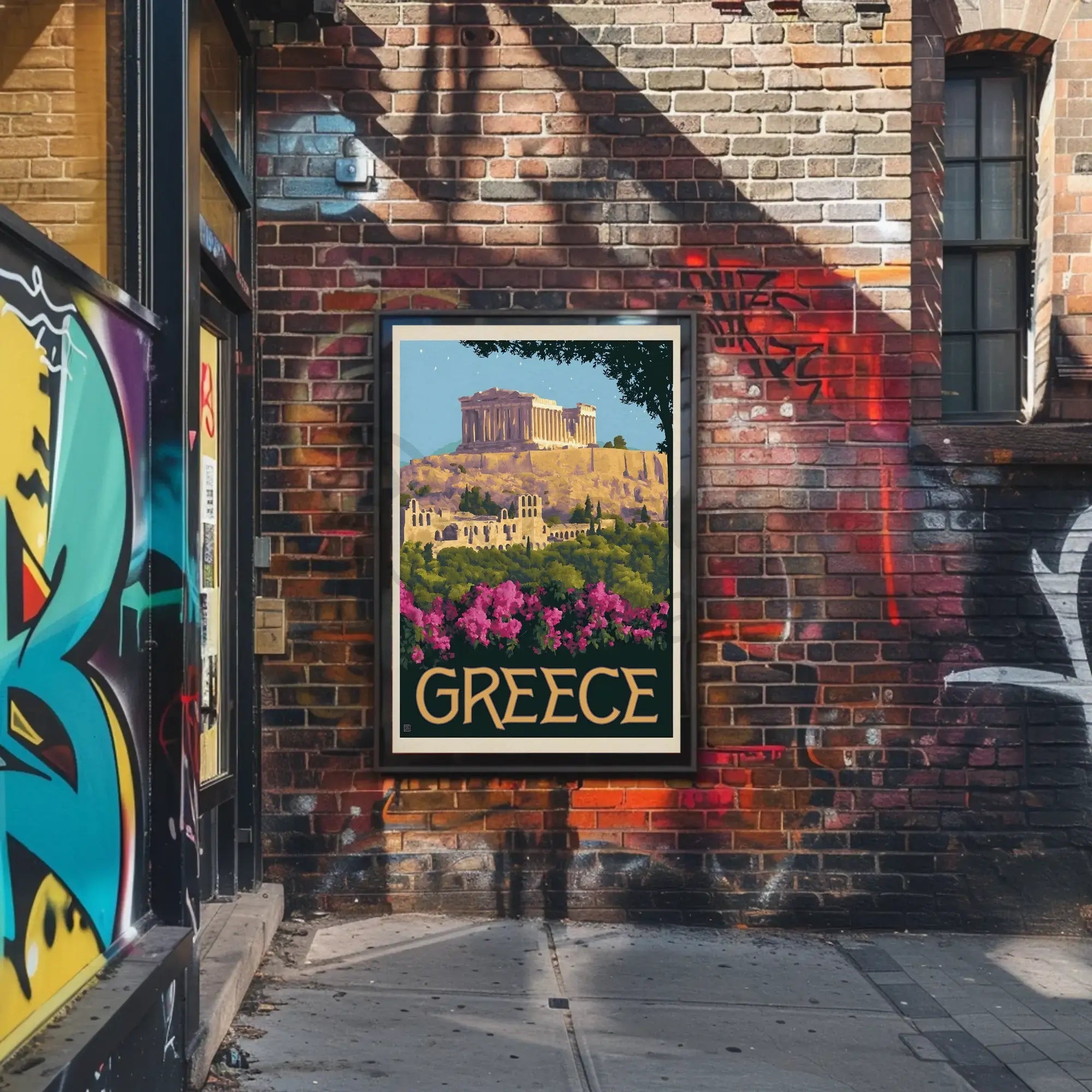 Iconic View of Acropolis Travel Poster PosterGoat