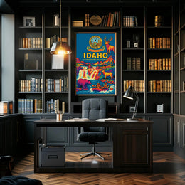 Idaho Adventure Vibes Retro Travel Poster PosterGoat