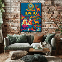 Idaho Adventure Vibes Retro Travel Poster PosterGoat