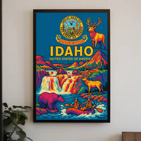 Idaho Adventure Vibes Retro Travel Poster PosterGoat