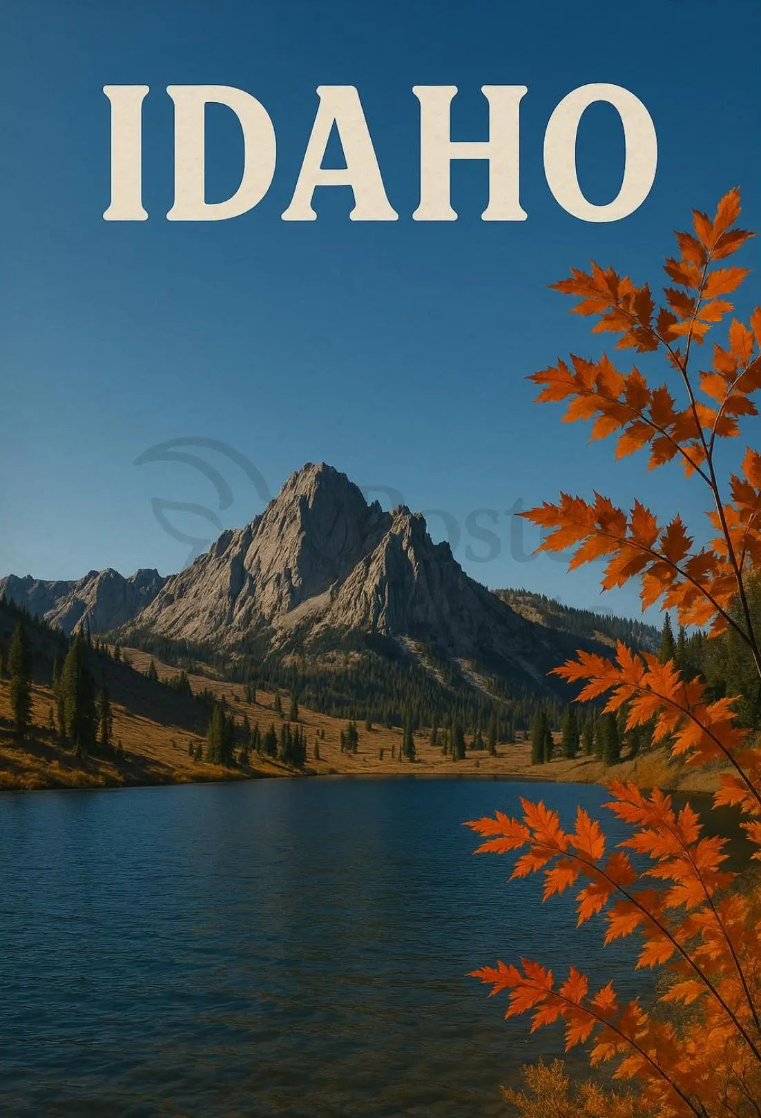 Idaho Autumn Wilderness Scenic Travel Poster PosterGoat