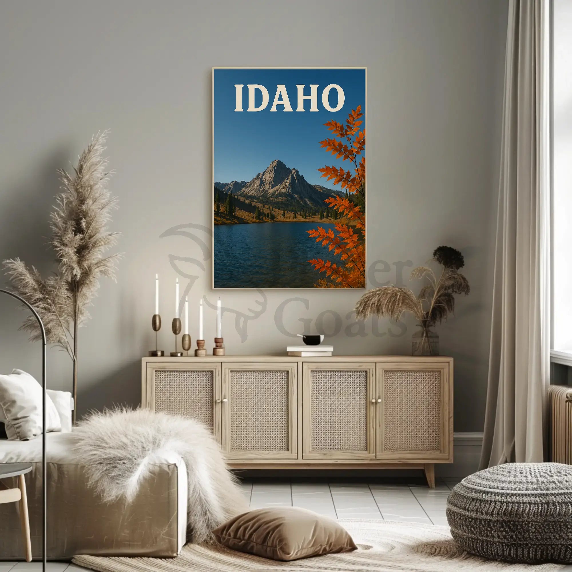Idaho Autumn Wilderness Scenic Travel Poster PosterGoat