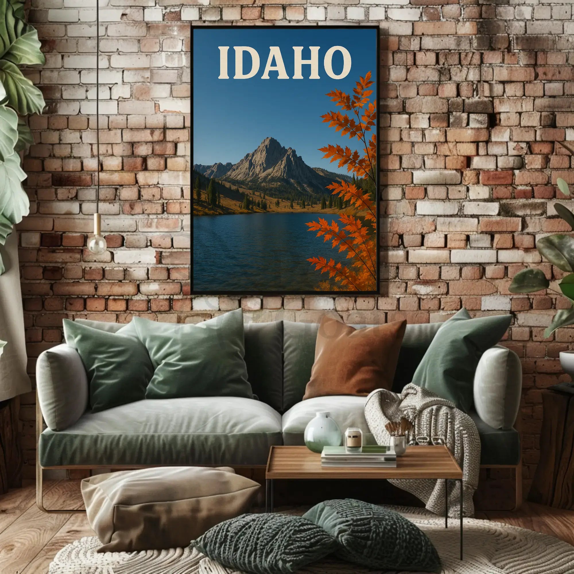 Idaho Autumn Wilderness Scenic Travel Poster PosterGoat