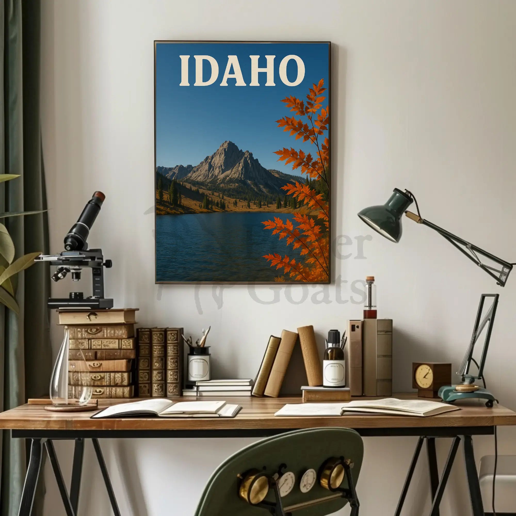 Idaho Autumn Wilderness Scenic Travel Poster PosterGoat