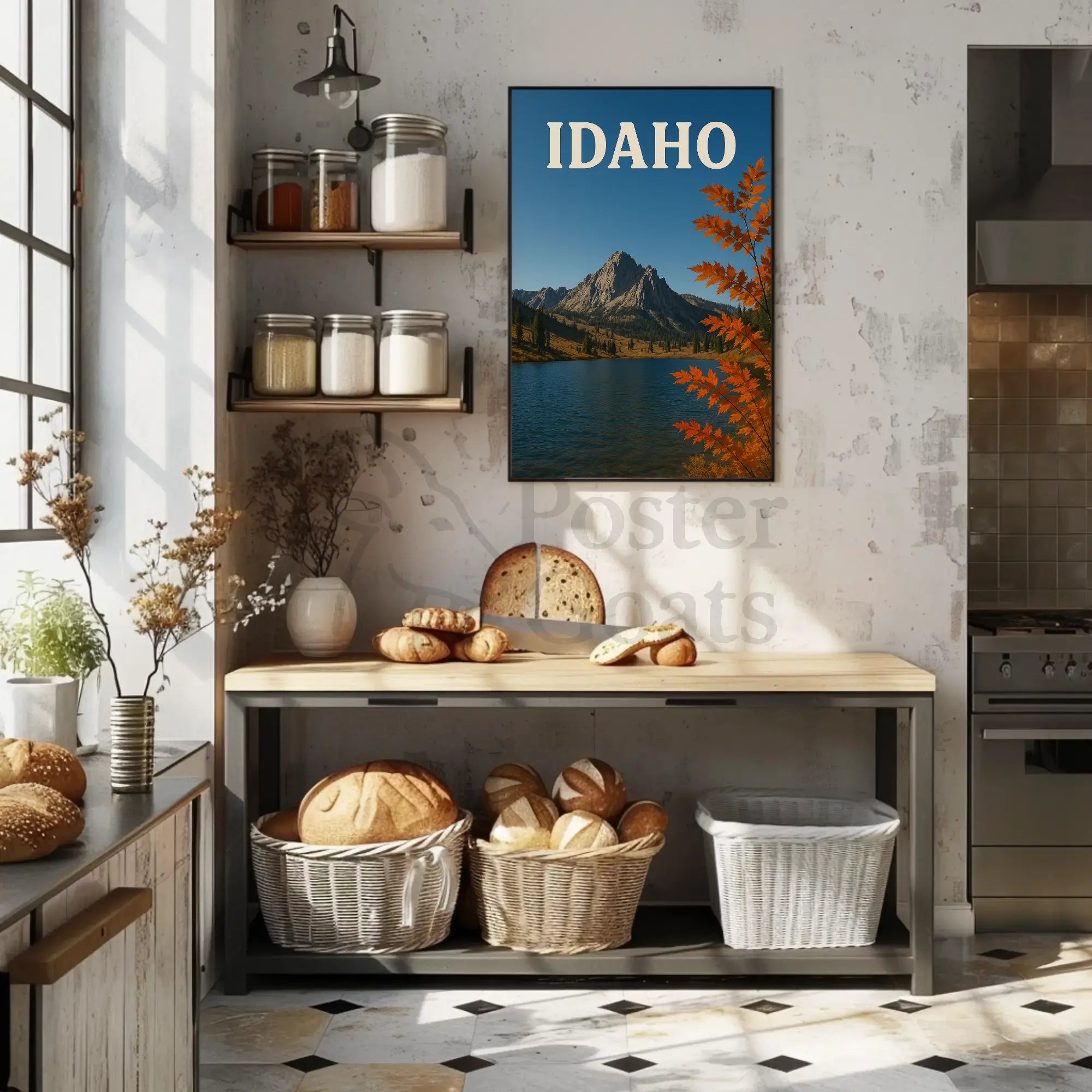 Idaho Autumn Wilderness Scenic Travel Poster PosterGoat