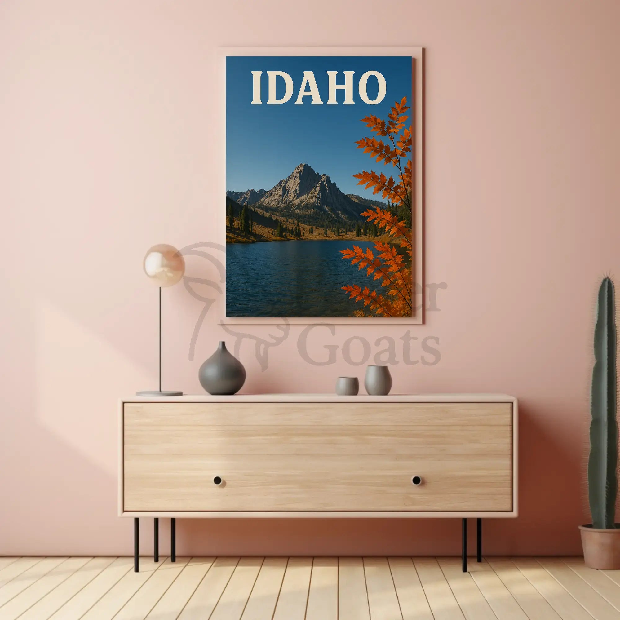 Idaho Autumn Wilderness Scenic Travel Poster PosterGoat