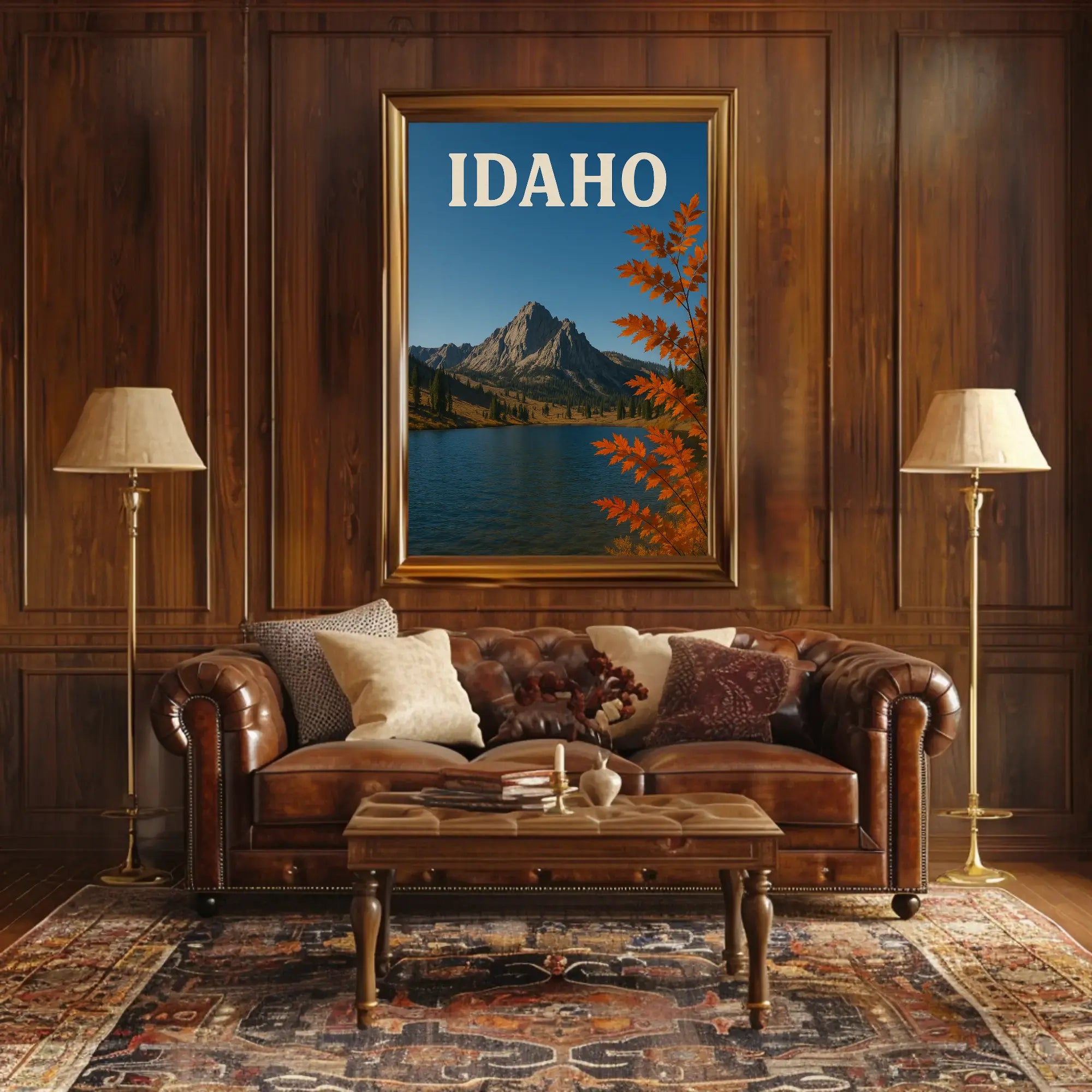 Idaho Autumn Wilderness Scenic Travel Poster PosterGoat
