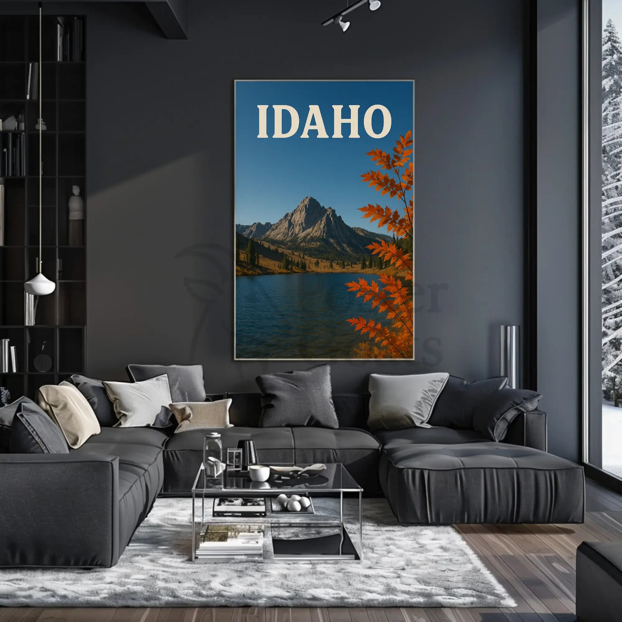 Idaho Autumn Wilderness Scenic Travel Poster PosterGoat