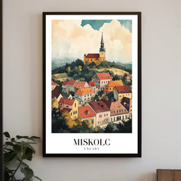 Idyllic Cityscape of Miskolc: European Urban Travel Poster PosterGoat