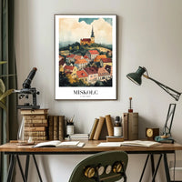 Idyllic Cityscape of Miskolc: European Urban Travel Poster PosterGoat