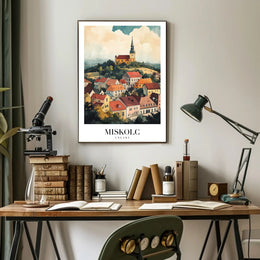 Idyllic Cityscape of Miskolc: European Urban Travel Poster PosterGoat
