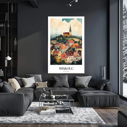 Idyllic Cityscape of Miskolc: European Urban Travel Poster PosterGoat