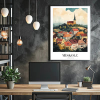 Idyllic Cityscape of Miskolc: European Urban Travel Poster PosterGoat